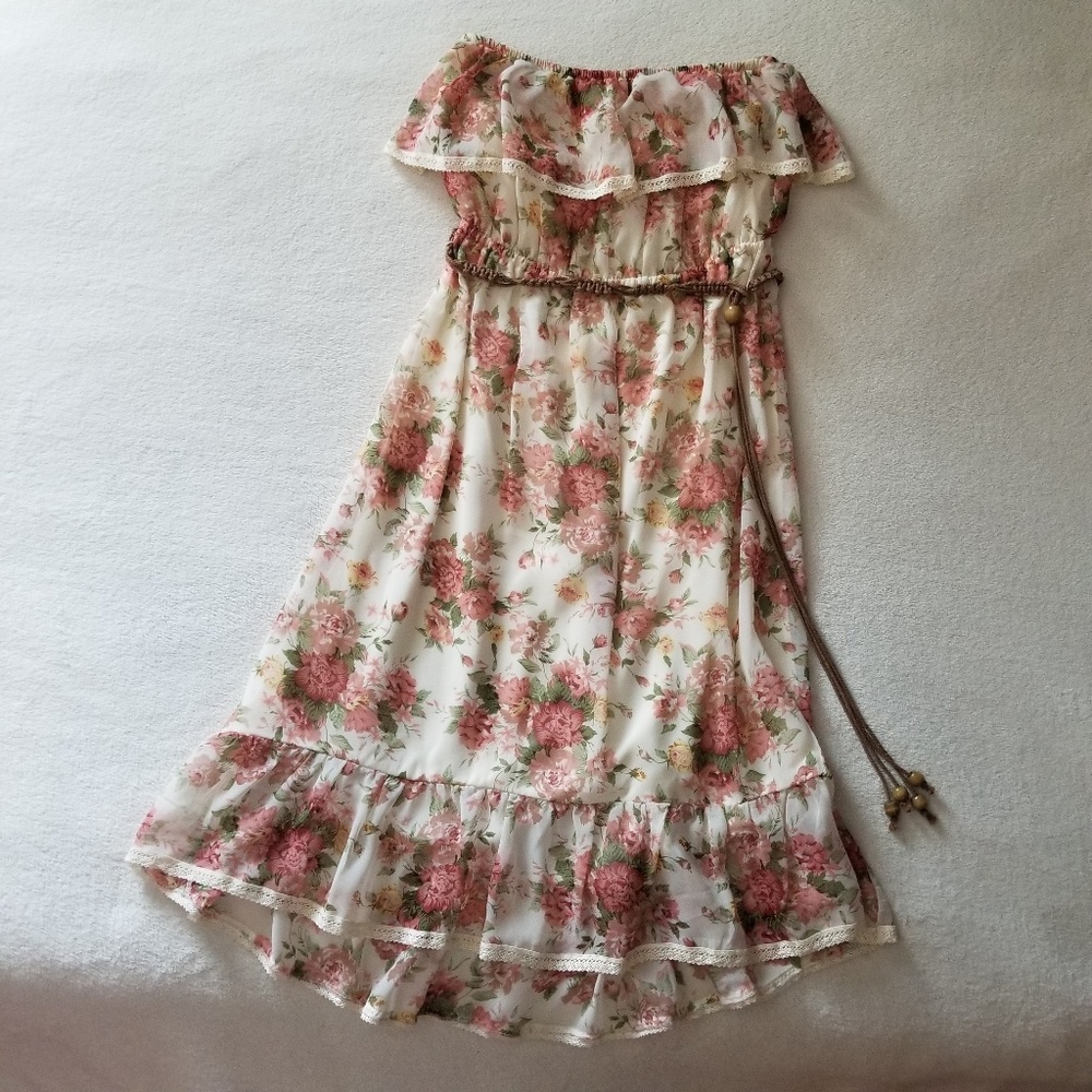 Strapless Floral Maurices Dress